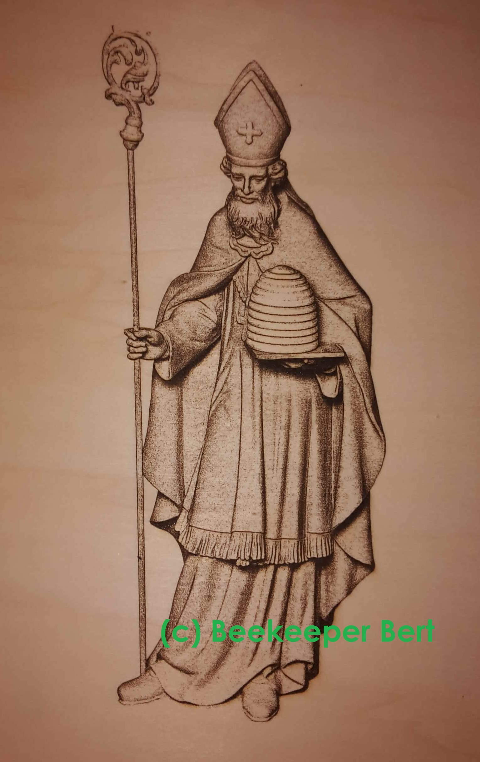 pyrography-wood-plate-saint-ambrose